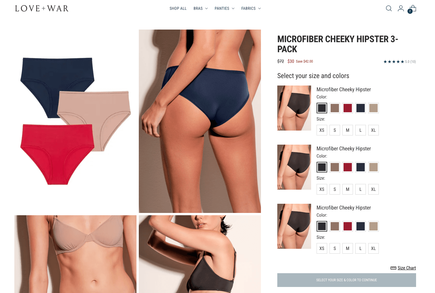 Gallery image: Love + War returns automation and bundle PDP – 4 of 8